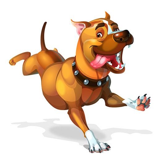 Собака бежит вектор