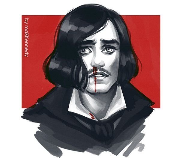 Гоголь портрет в профиль