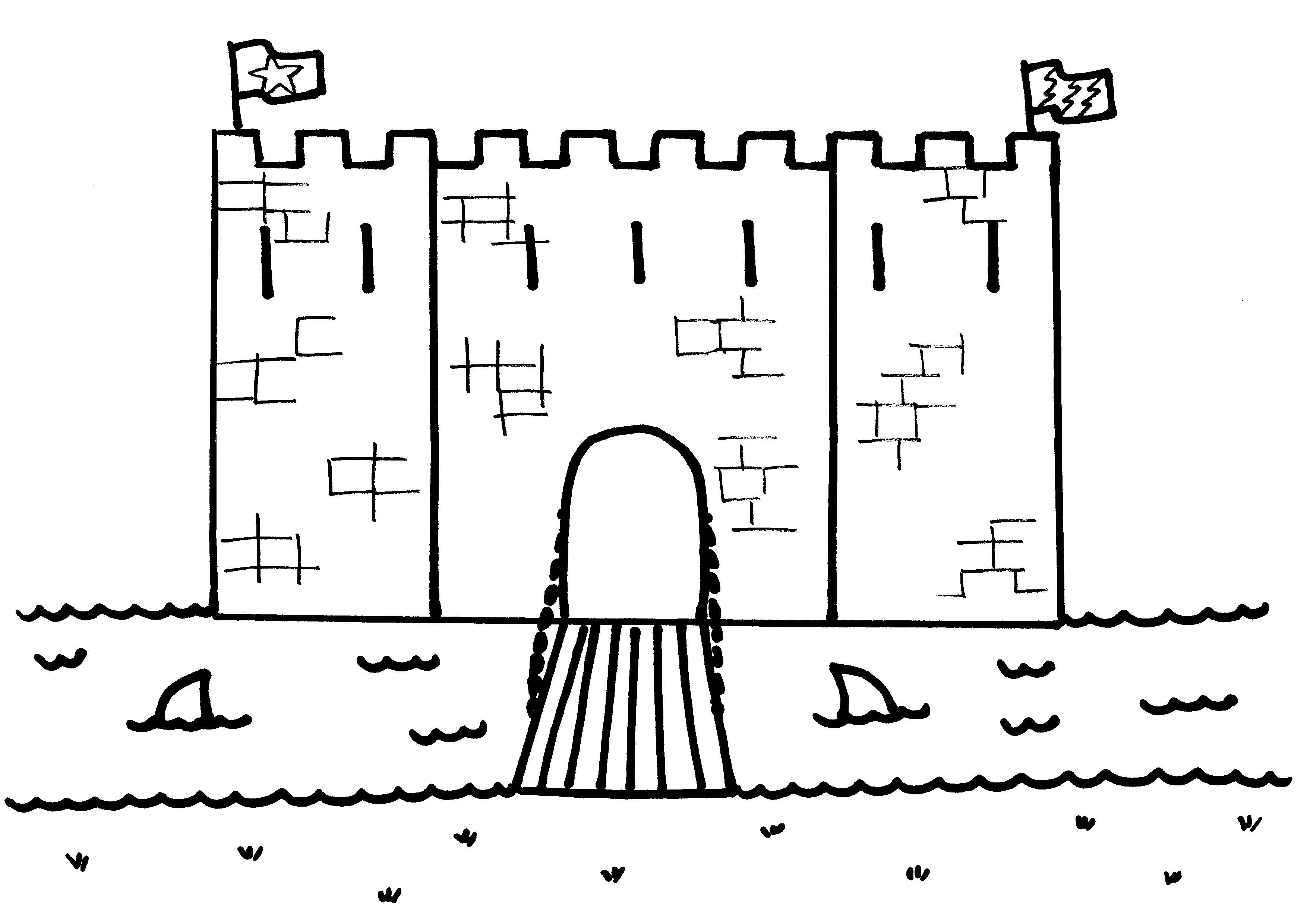 Дербентская крепость раскраска