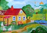Рисунок на тему моё село