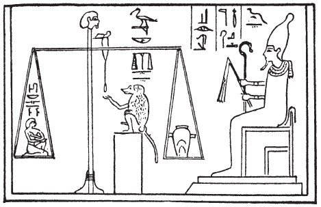Суд Осириса древнеегипетский рисунок