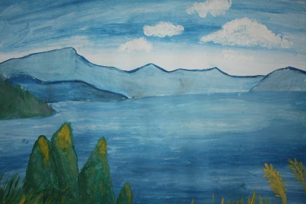 Рисование Байкала для детей