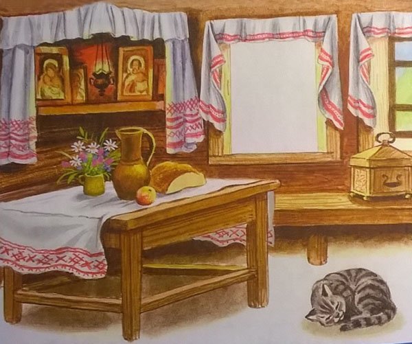 В.М.Максимов - Крестьянская изба 1869