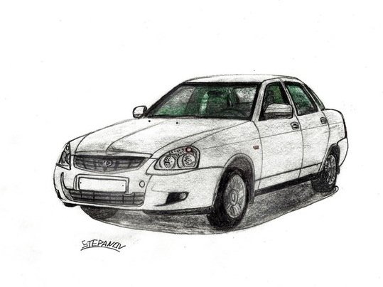 Раскраска ВАЗ 2114 Лада Приора