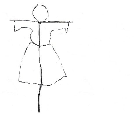 Рисование кукла Масленица