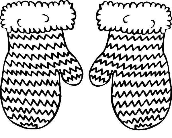 Варежки раскраска