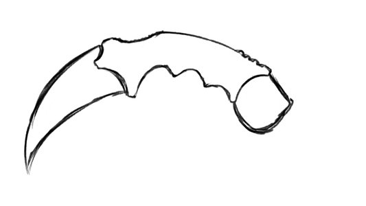 Нож керамбит из стандофф 2 раскраска