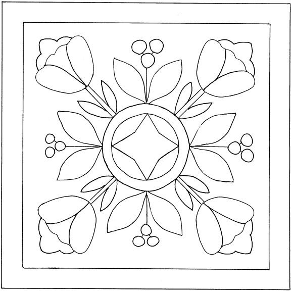 Мамин платок раскраска