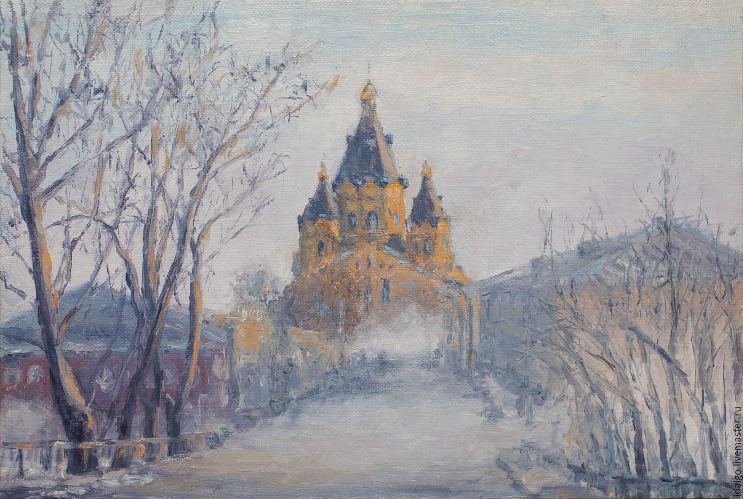Нижний Новгород зимой живопись