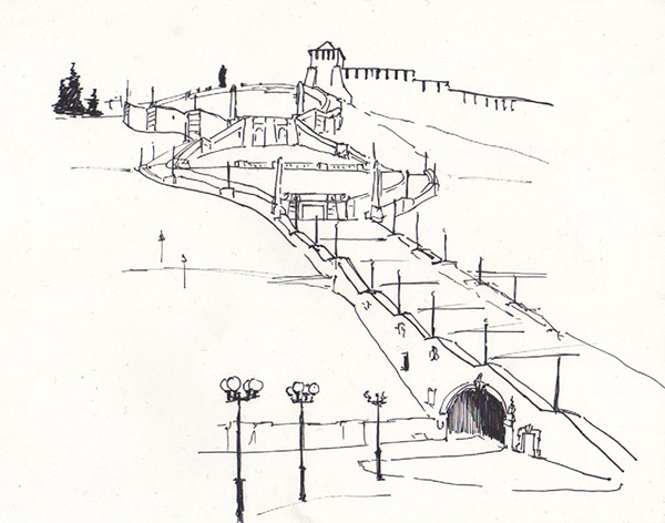 Ручная Графика город