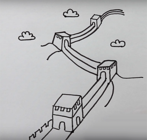 Великая китайская стена нарисова