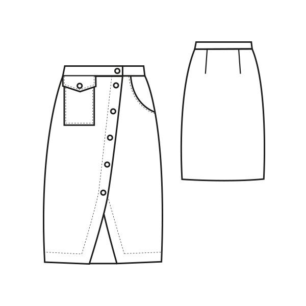 Юбка на пуговицах спереди выкройка