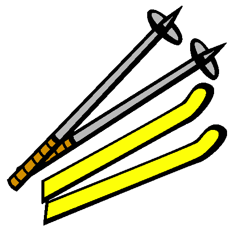 Лыжи рисунок