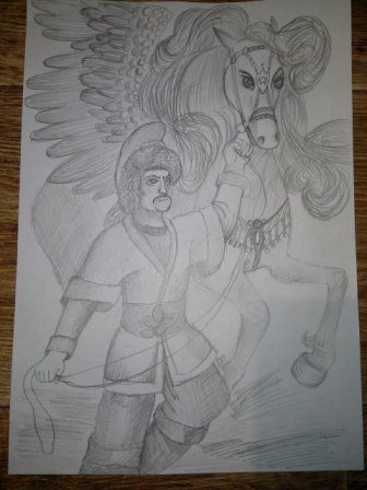 Эпос Урал батыр карандашом