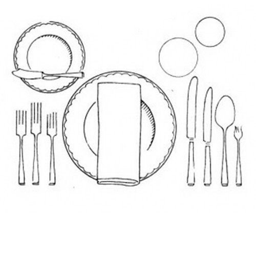 Сервировка стола схема для детей
