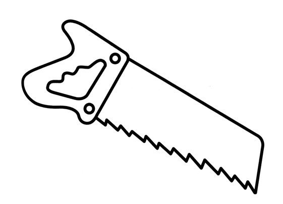 Раскраска ножовка