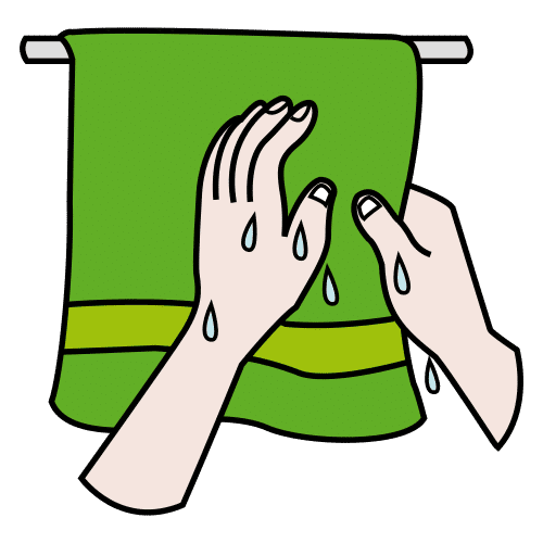 Вытирание полотенцем