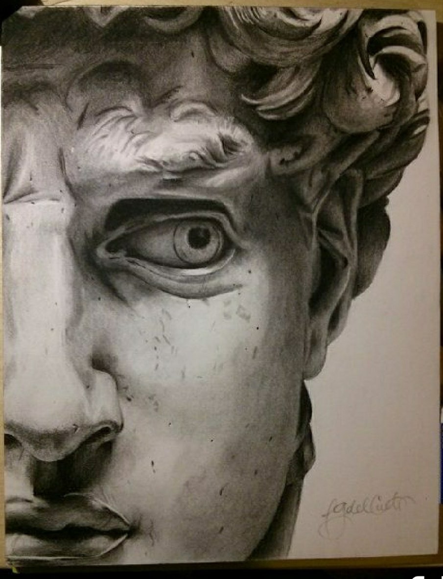 Давид Микеланджело рисунок