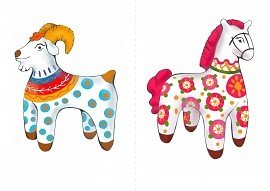 Роспись дымковского козлика в старшей группе