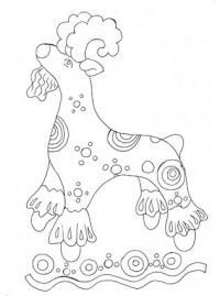 Дымковская игрушка трафарет для дошкольников