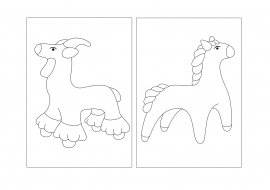 Филимоновская игрушка козлик раскраска