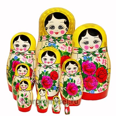 Элементы росписи Семеновской матрешки для детей