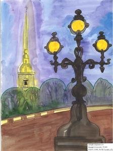 Петербург при свете фонарей