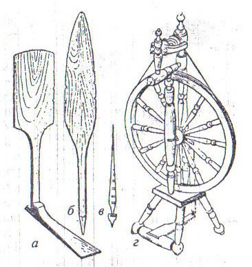 Чертеж прялки ручной