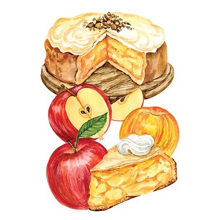 Рисунок яблочного пирога