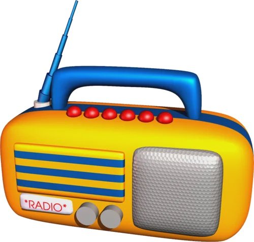 Радиоприемник на прозрачном фоне