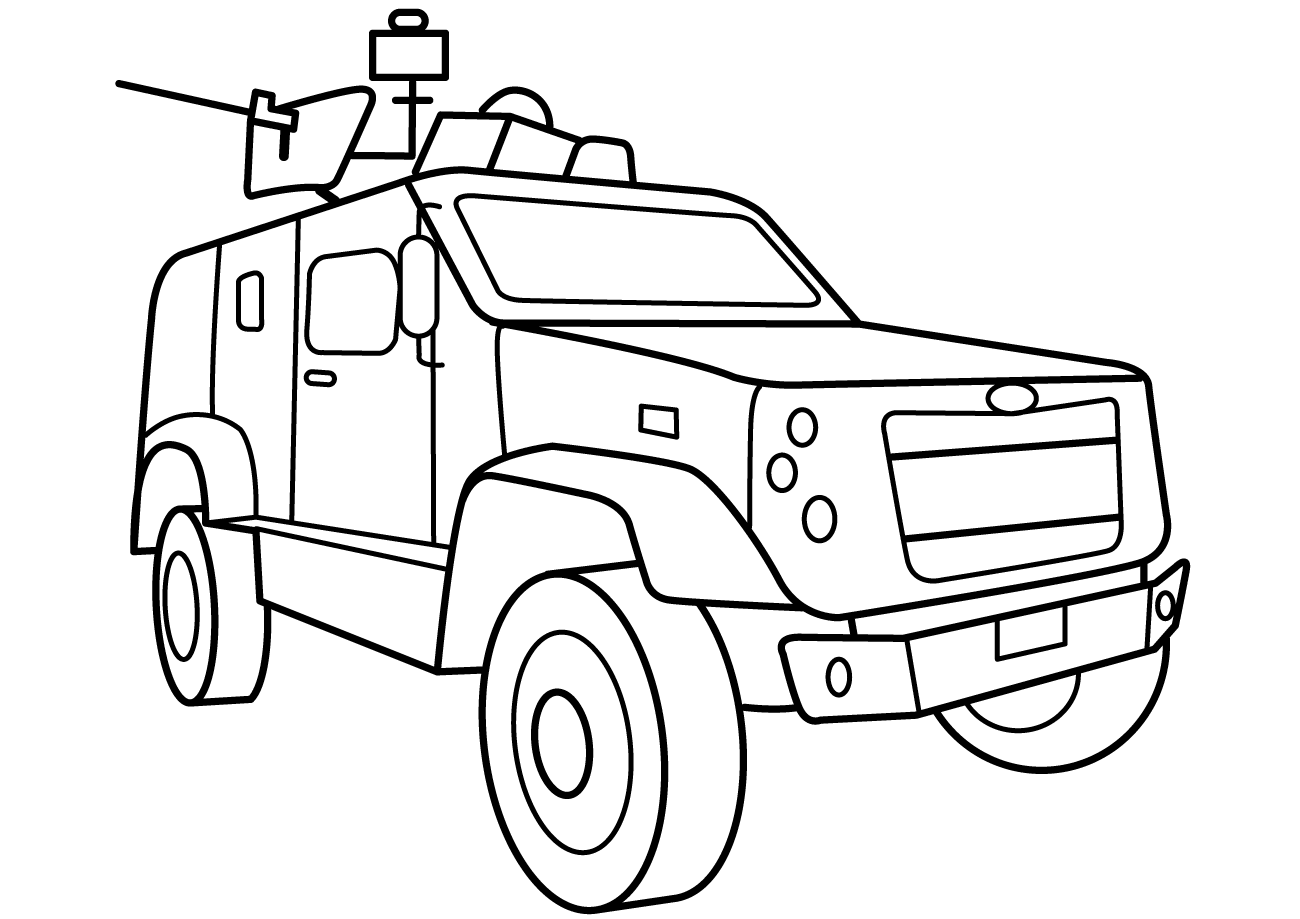 Военные машины раскраска для детей