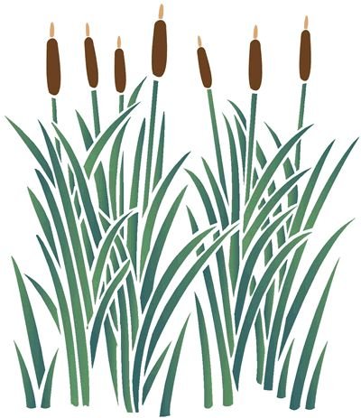 Пейзаж с камышами