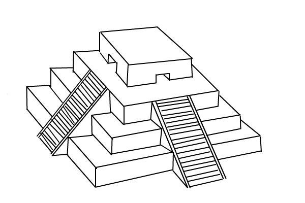 Зиккурат рисунок