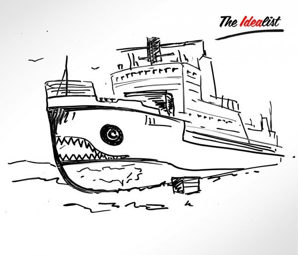 Раскраска ледокол Арктика