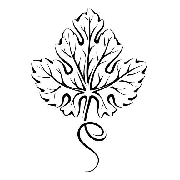 Трафареты виноградных листьев