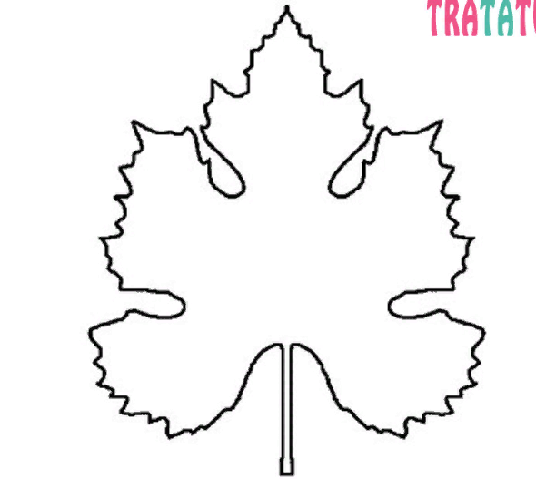 Лист винограда трафарет