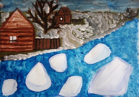 Ледоход рисунок