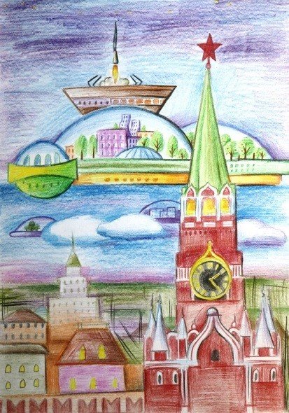 Рисунок на тему Россия в будущем