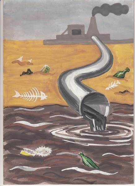 Плакат на тему загрязнение воды