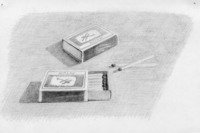 Зарисовка спичечного коробка