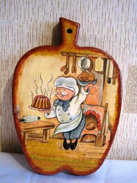 Роспись кухонной доски