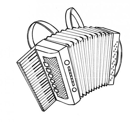 Аккордеон раскраска