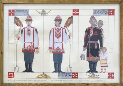 Девушка в национальном костюме рисунок