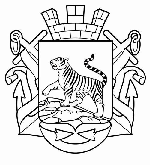 Герб Владивостока черно белый