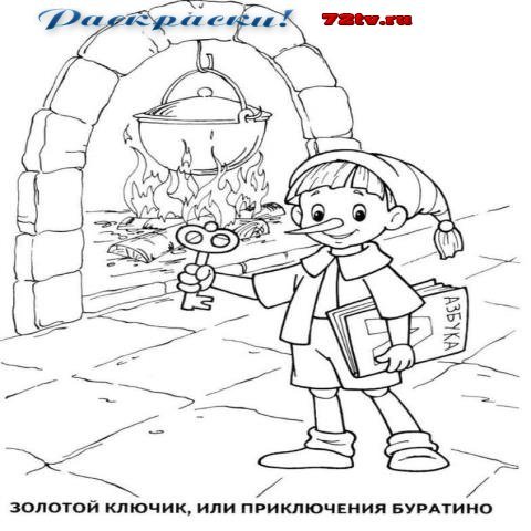 Герои сказки золотой ключик рисунки