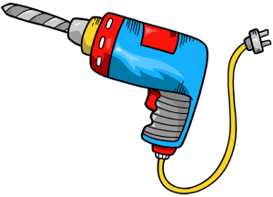 Нарисованная дрель