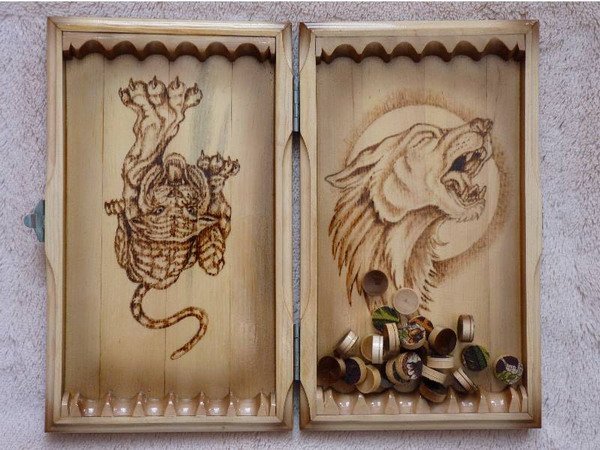 Нарды выжигателем