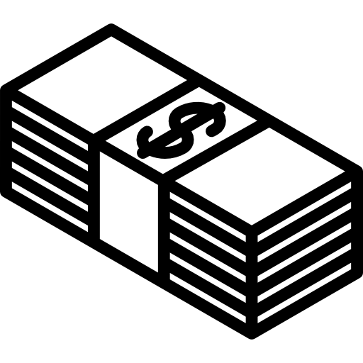 Стопка денег иконка