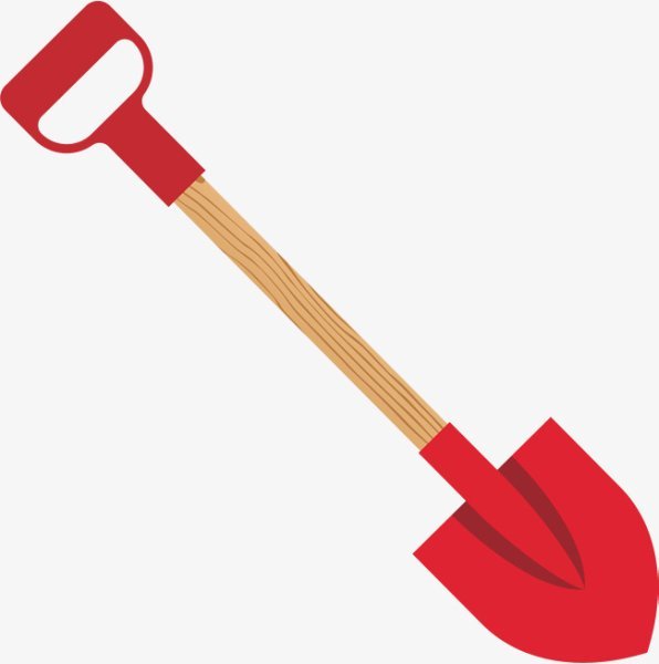 Лопата на прозрачном фоне