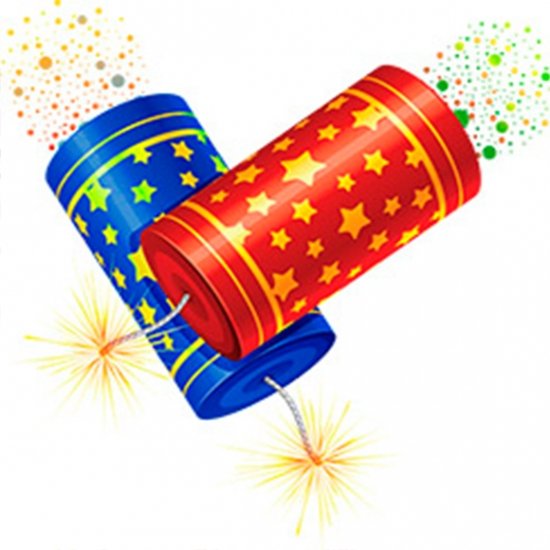 Хлопушка на прозрачном фоне